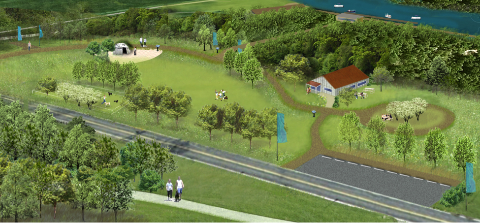 After rehabilitation, River Landing Park in Williamston will connect an existing county park with a boat launch on the Roanoke River. (Image courtesy of Town of Williamston).  