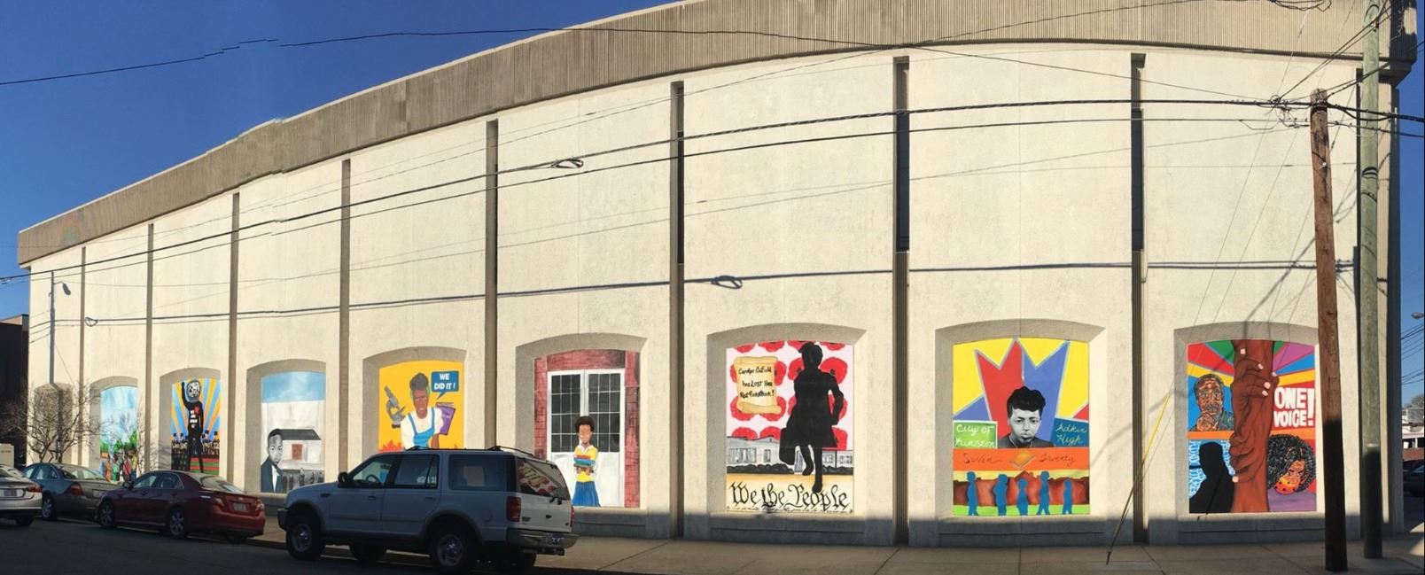 Adkin High School Walkout Mural series by Maximillian Mozingo and Jamil Burton.