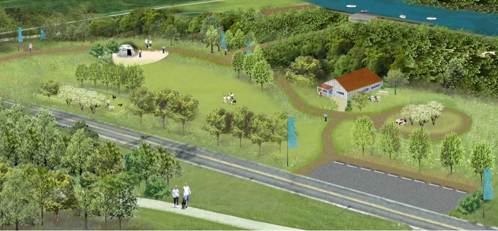 After rehabilitation, River Landing Park in Williamston will connect an existing county park with a boat launch on the Roanoke River. (Image courtesy of Town of Williamston).
